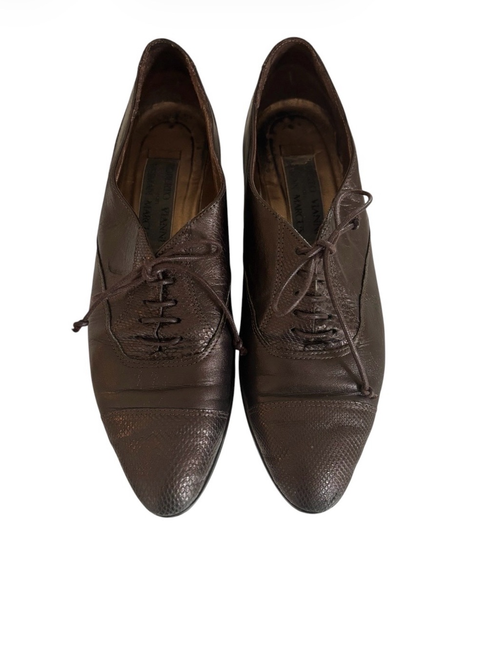 Women’s Vintage Roberto Vianni for Neiman Marcus Cap-Toe Lace-Up Oxfords